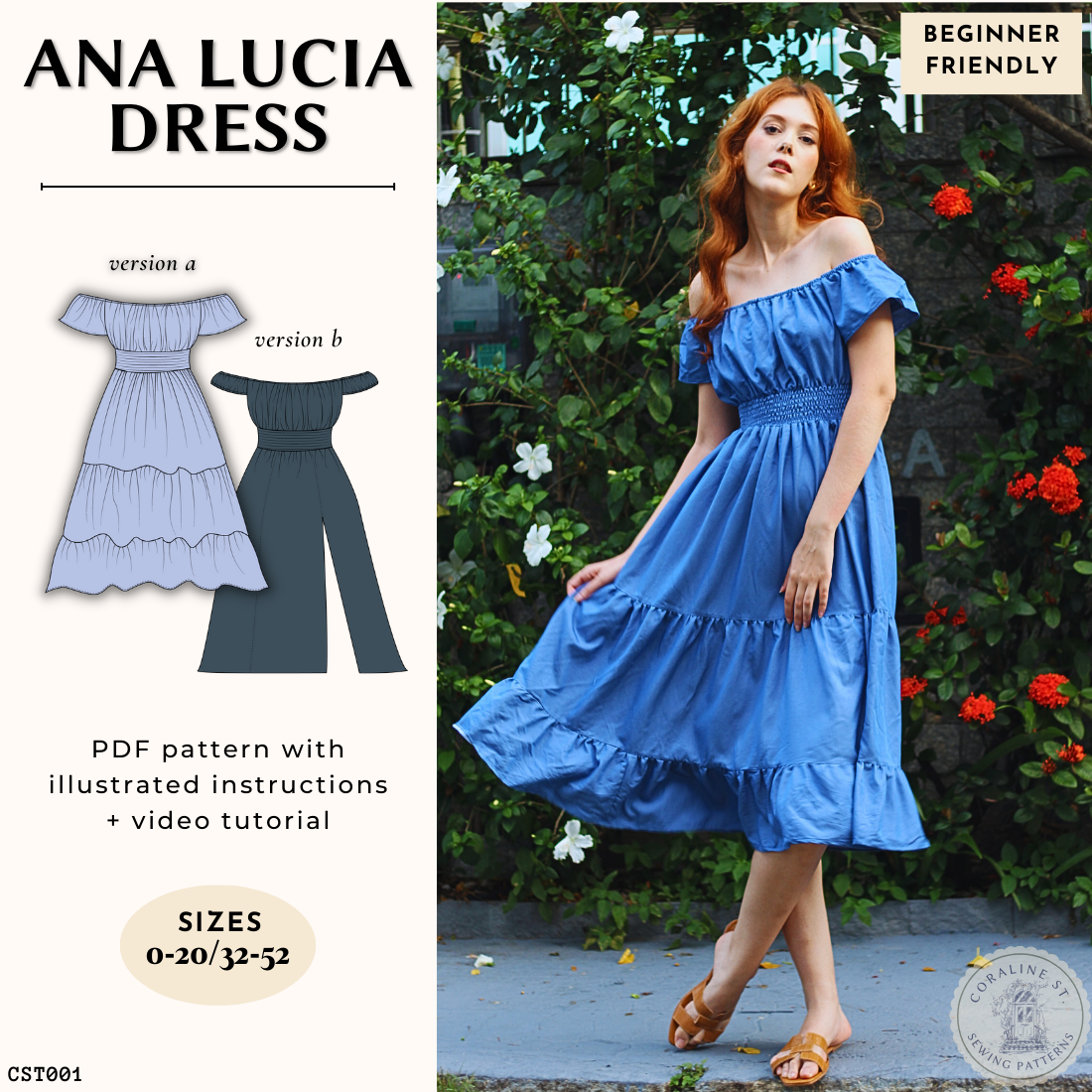 Ana Lucia Dress PDF Sewing Pattern