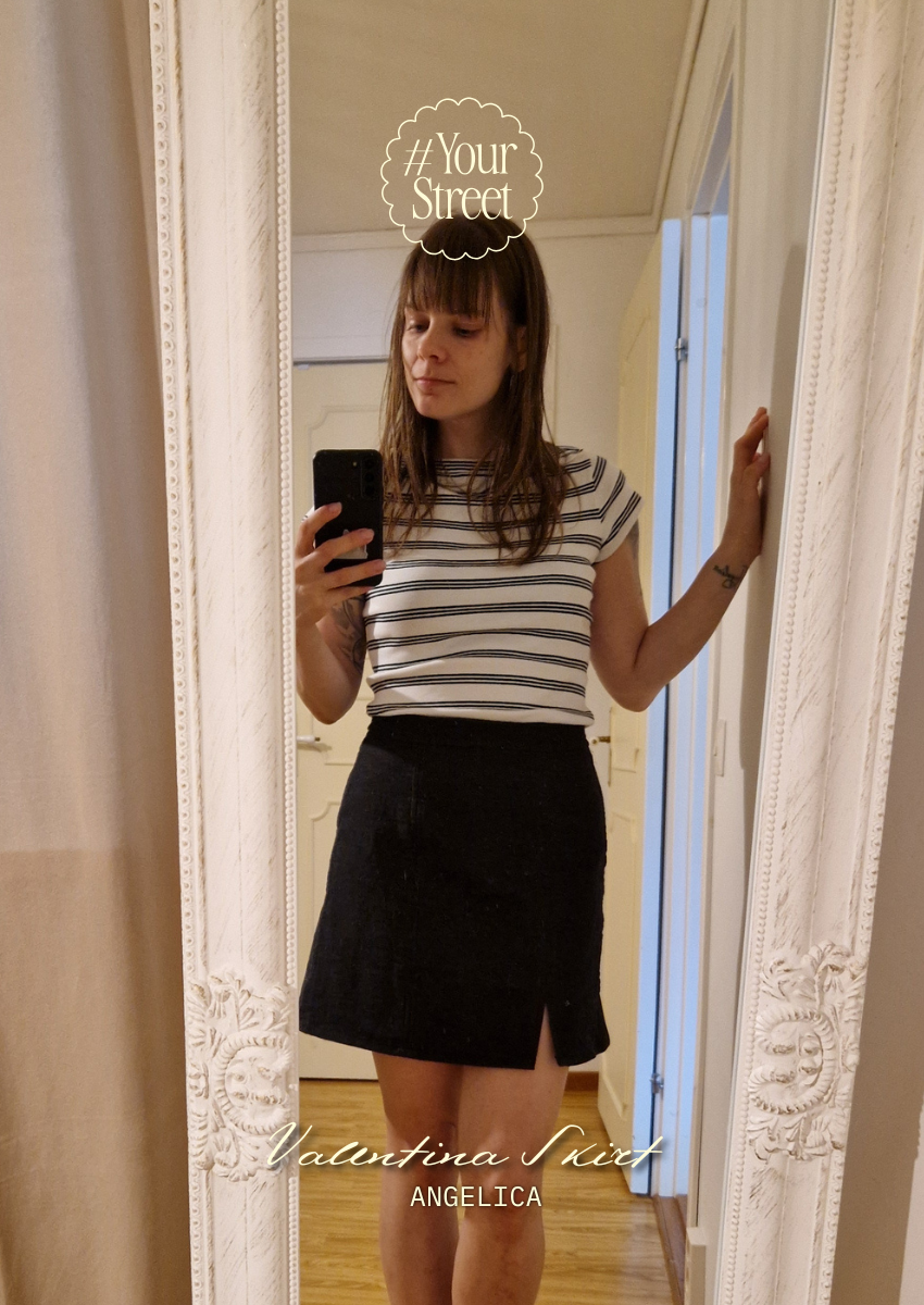 Valentina Skirt PDF Sewing Pattern | A-Line Skirt with Slit | Sizes 28-62