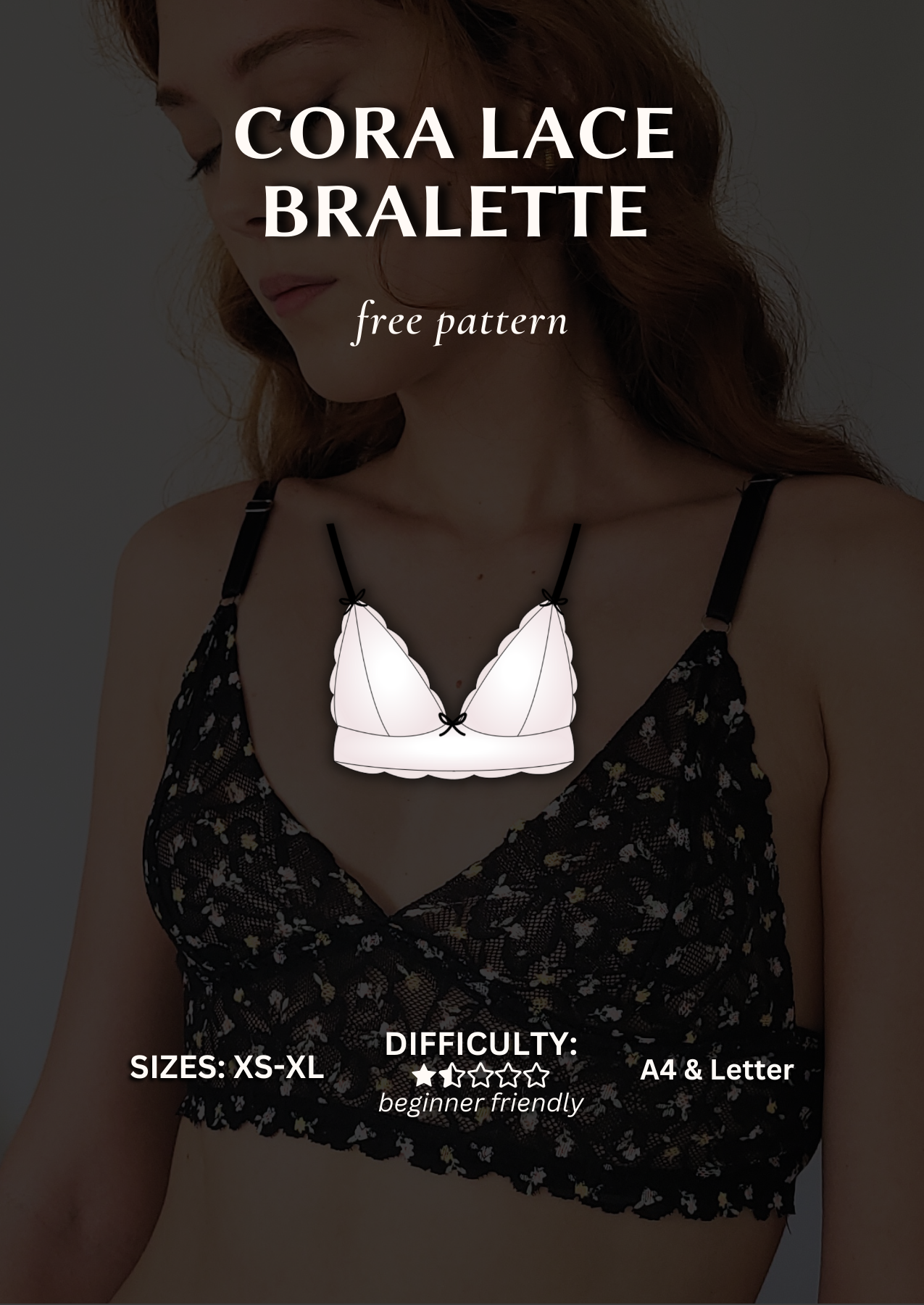 Cora Lace Bralette FREE PDF Sewing Pattern