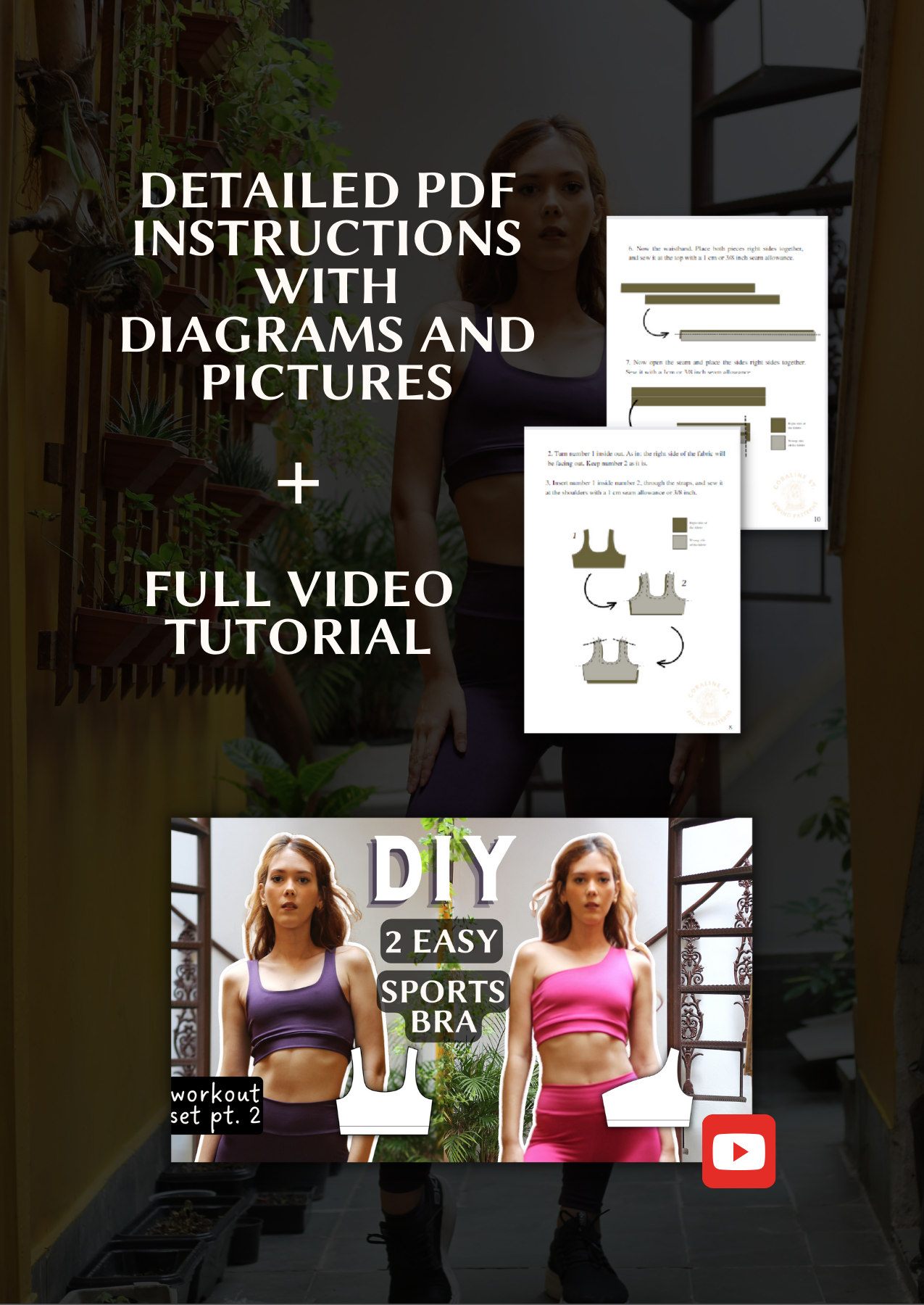 Alice Sports Bra PDF Sewing Pattern