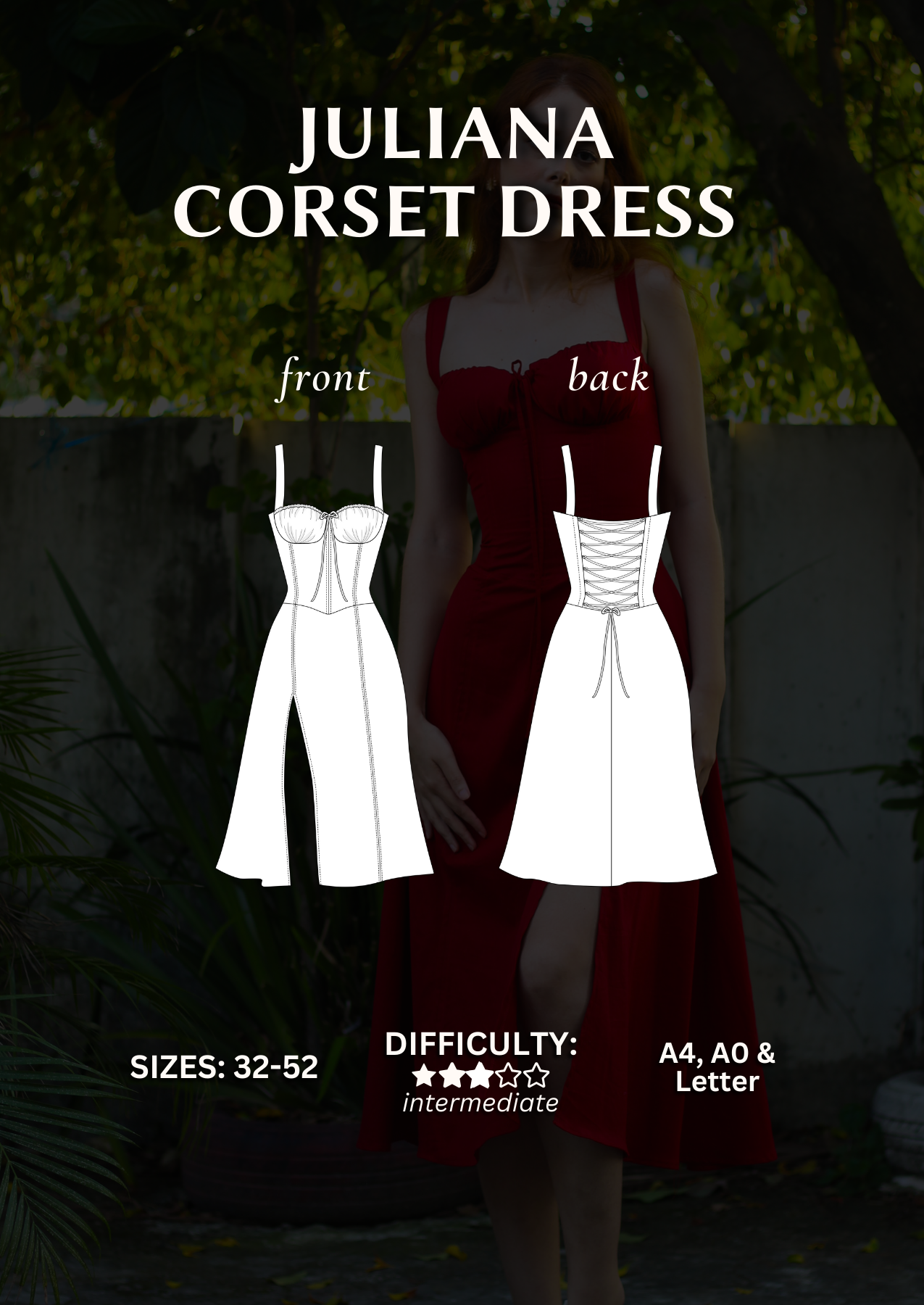 Juliana Corset Dress PDF Sewing Pattern