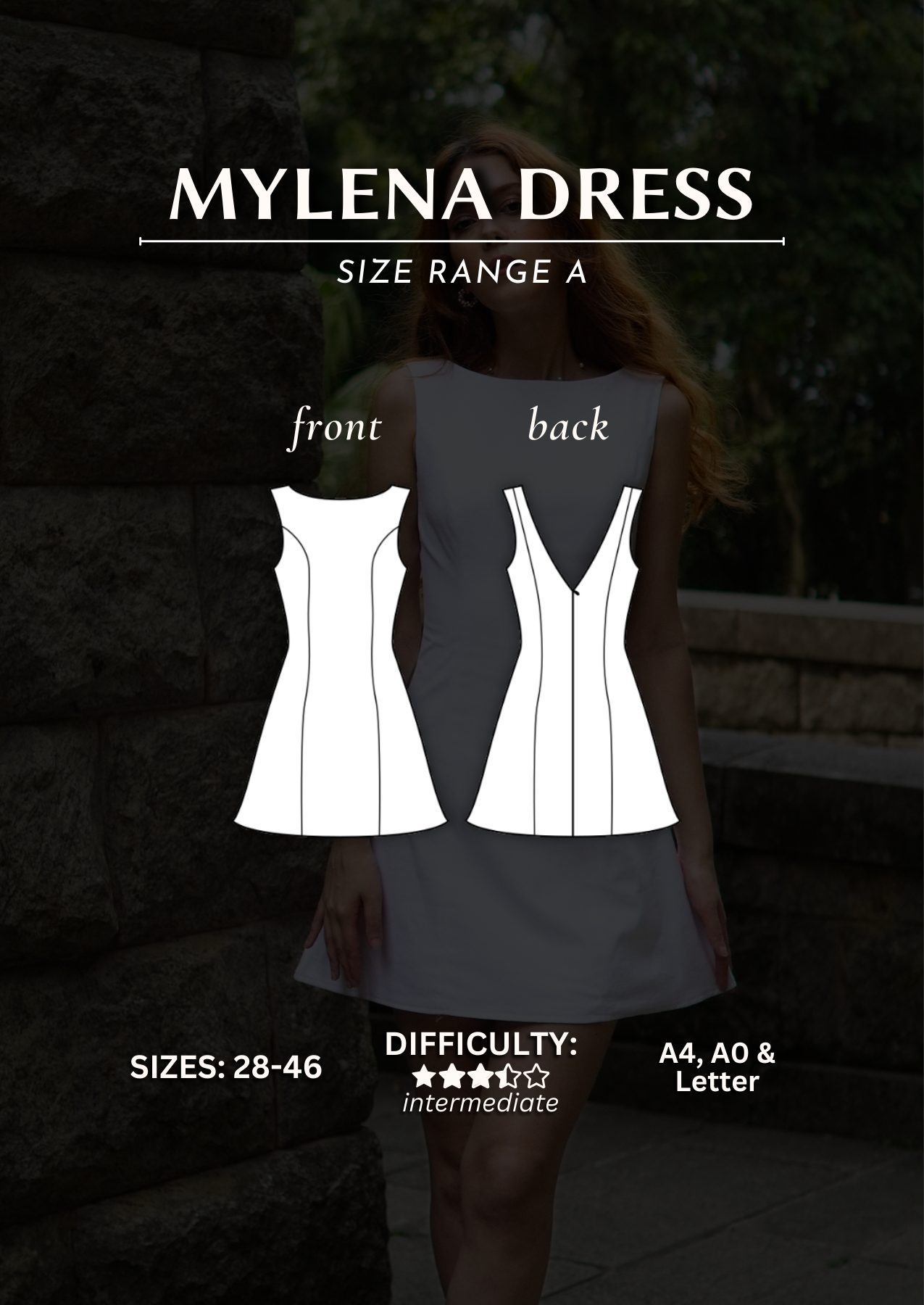 Mylena Dress PDF Sewing Pattern - Range A