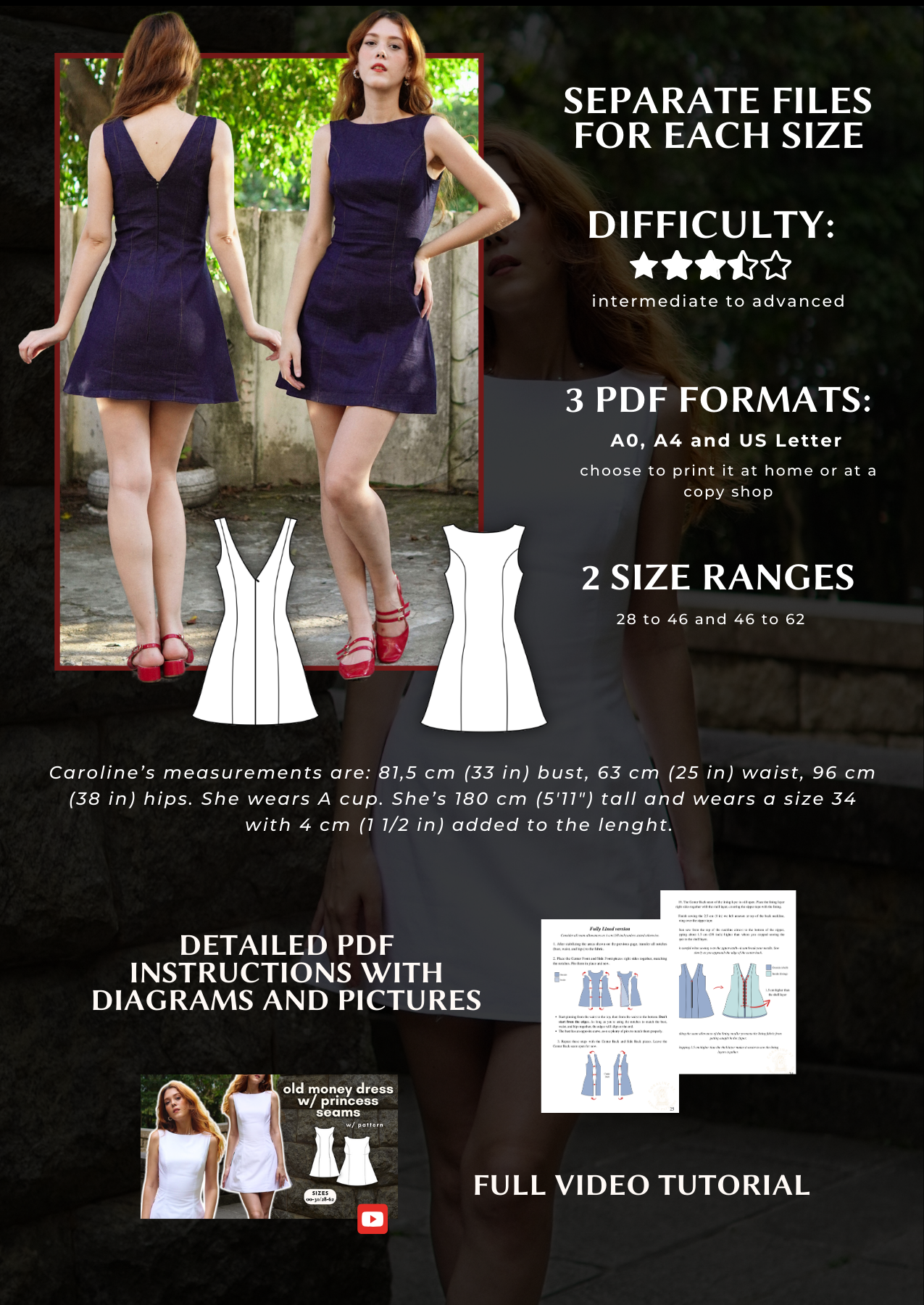 Mylena Dress PDF Sewing Pattern - Range A