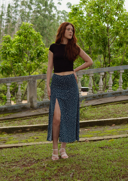 Valentina Skirt PDF Sewing Pattern | A-Line Skirt with Slit | Sizes 28-62