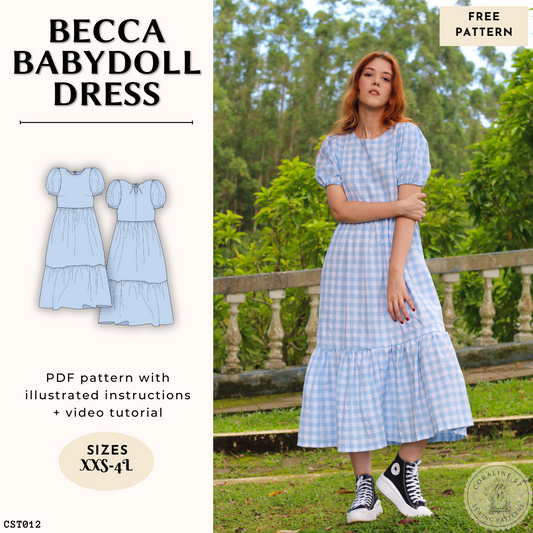 Becca Babydoll Dress FREE PDF Sewing Pattern