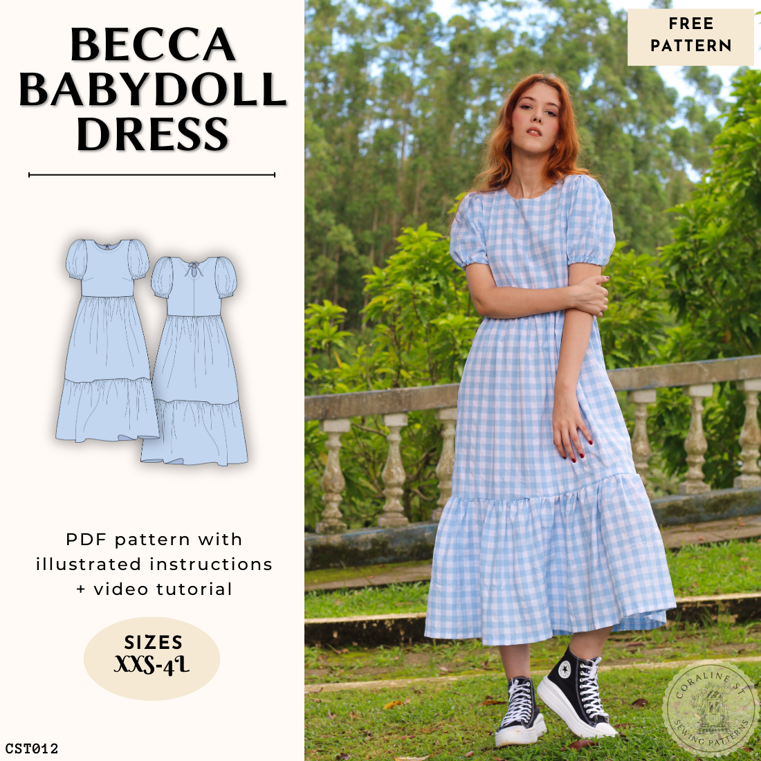 Becca Babydoll Dress FREE PDF Sewing Pattern – coralinestreet