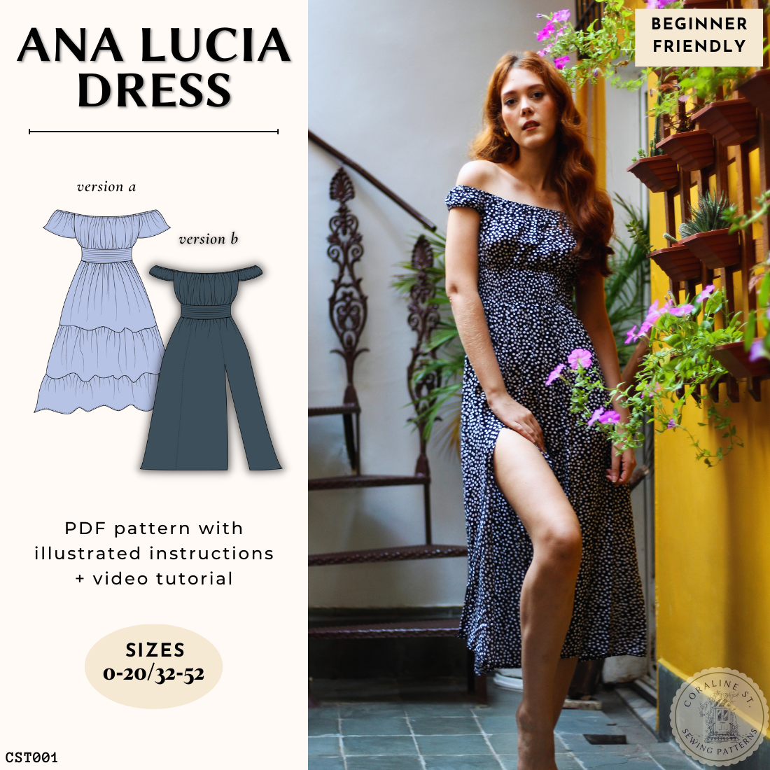 Ana Lucia Dress PDF Sewing Pattern