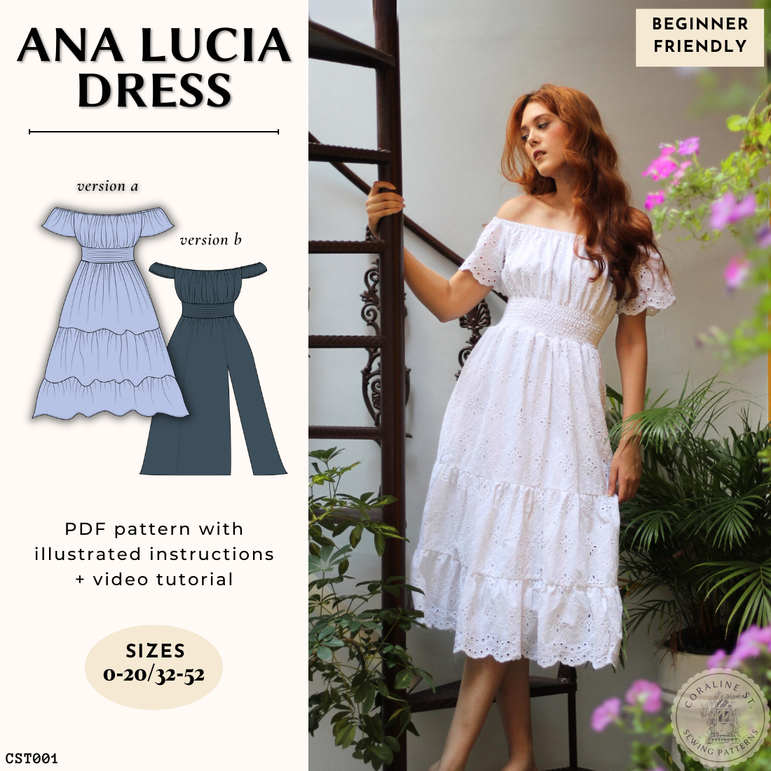 Ana Lucia Dress PDF Sewing Pattern