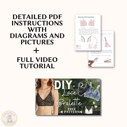 Cora Lace Bralette FREE PDF Sewing Pattern