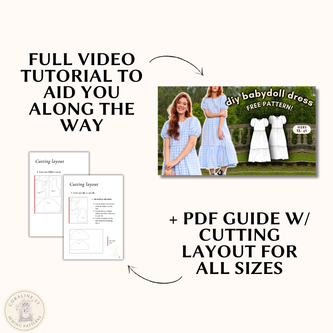 Becca Babydoll Dress FREE PDF Sewing Pattern