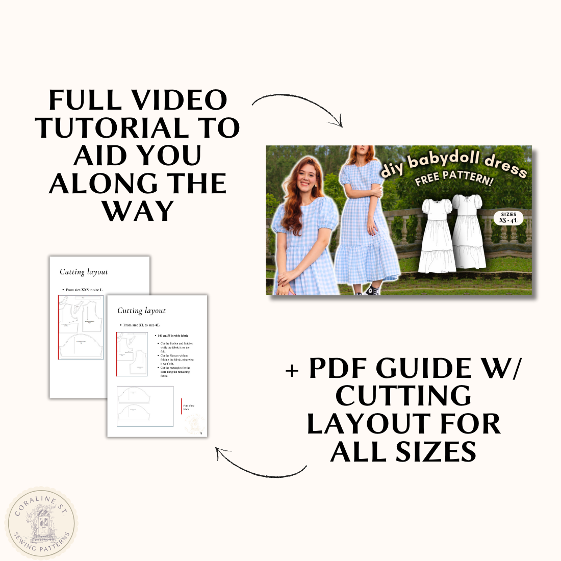 Becca Babydoll Dress FREE PDF Sewing Pattern – coralinestreet