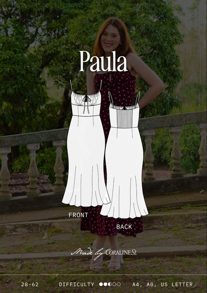 Paula Dress & Top PDF Sewing Pattern | Gathered Bust Milkmaid Sundress | A-Line Midi & Mini Dress