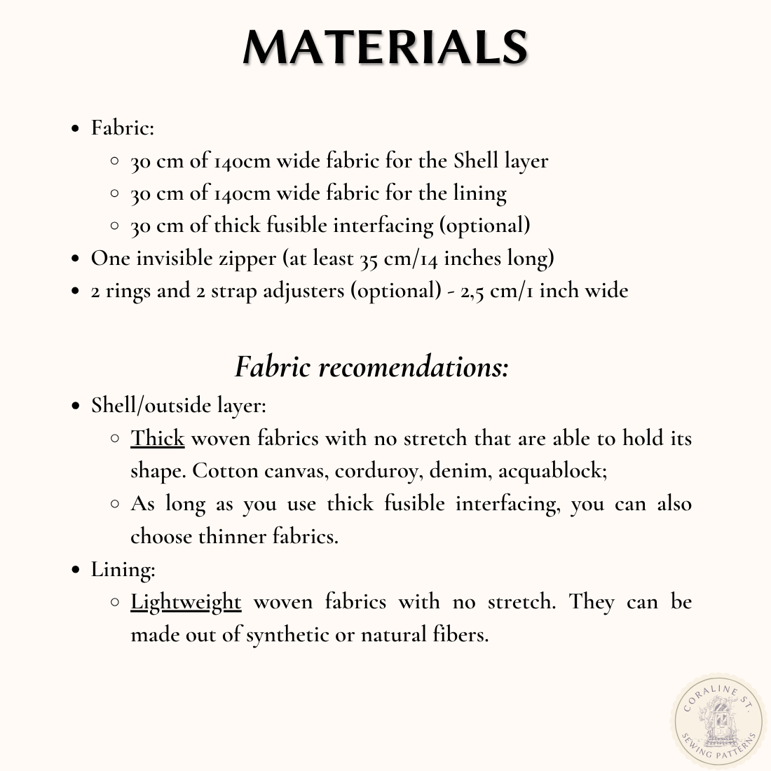 Baguette Bag FREE PDF Sewing Pattern
