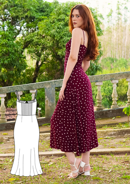 Paula Dress & Top PDF Sewing Pattern | Gathered Bust Milkmaid Sundress | A-Line Midi & Mini Dress