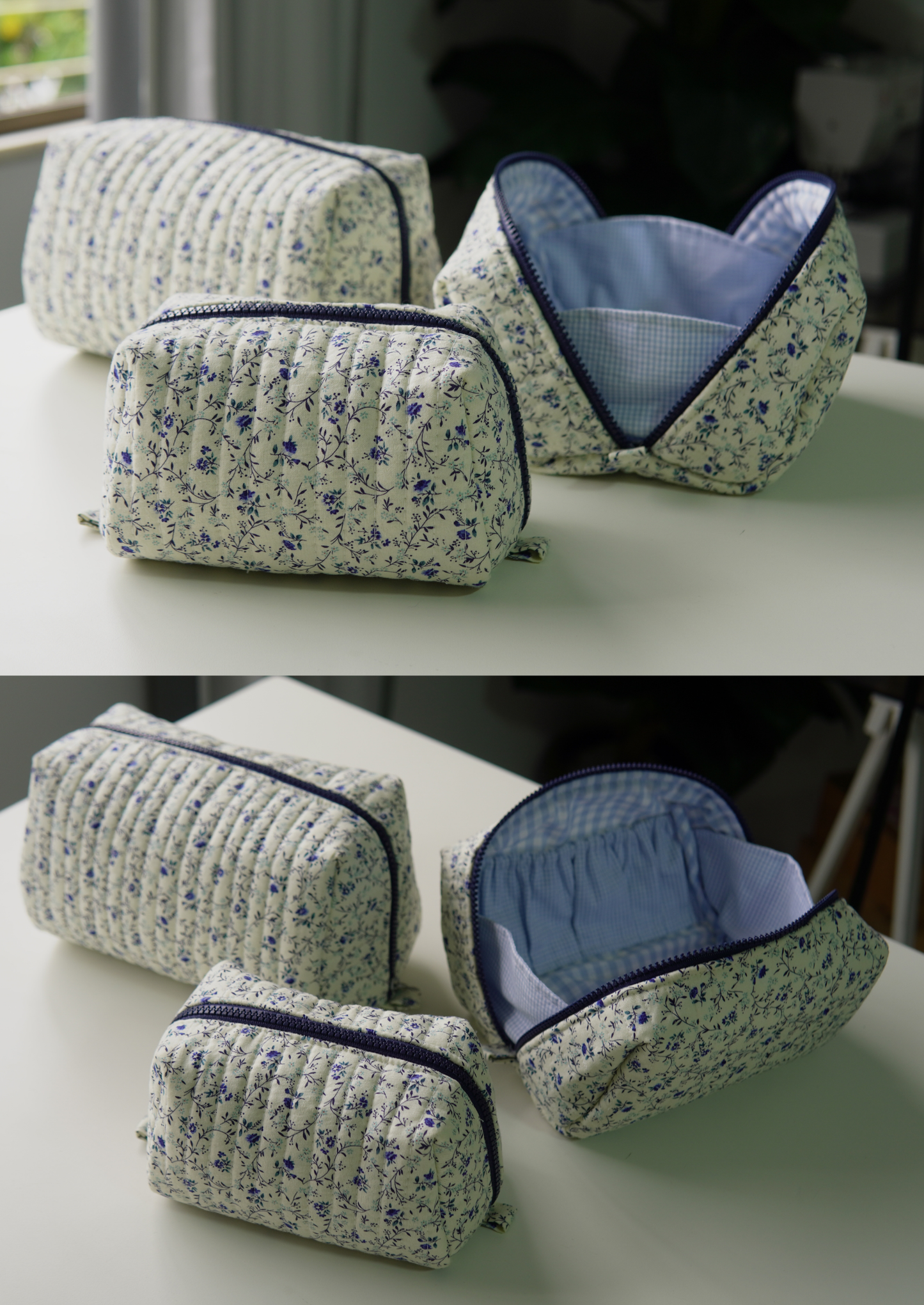 The Open-Up Pouch PDF Sewing Pattern  |  Makeup Bag, Toiletry Bag, Zipper Pouch (3 Sizes)