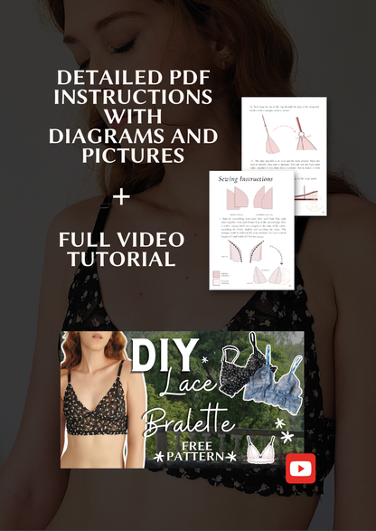 Cora Lace Bralette FREE PDF Sewing Pattern