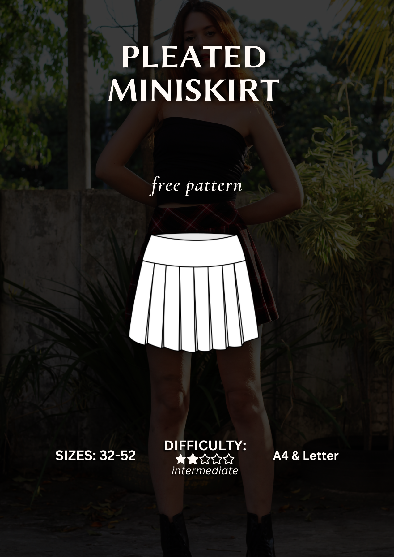 Pleated Mini Skirt FREE PDF Sewing Pattern coralinestreet