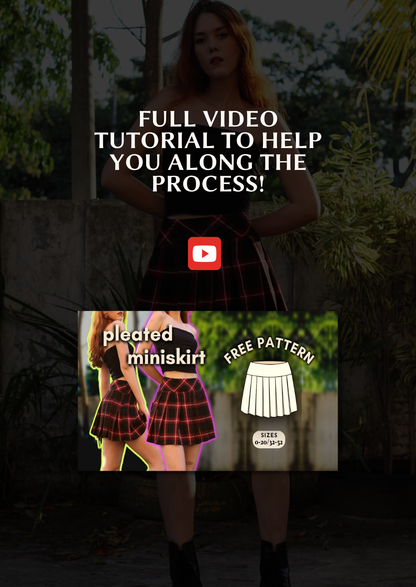 Pleated Mini Skirt FREE PDF Sewing Pattern
