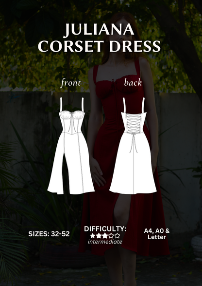 Juliana Corset Dress PDF Sewing Pattern