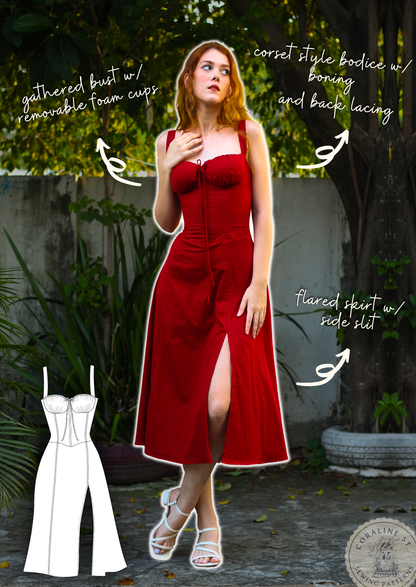 Juliana Corset Dress PDF Sewing Pattern