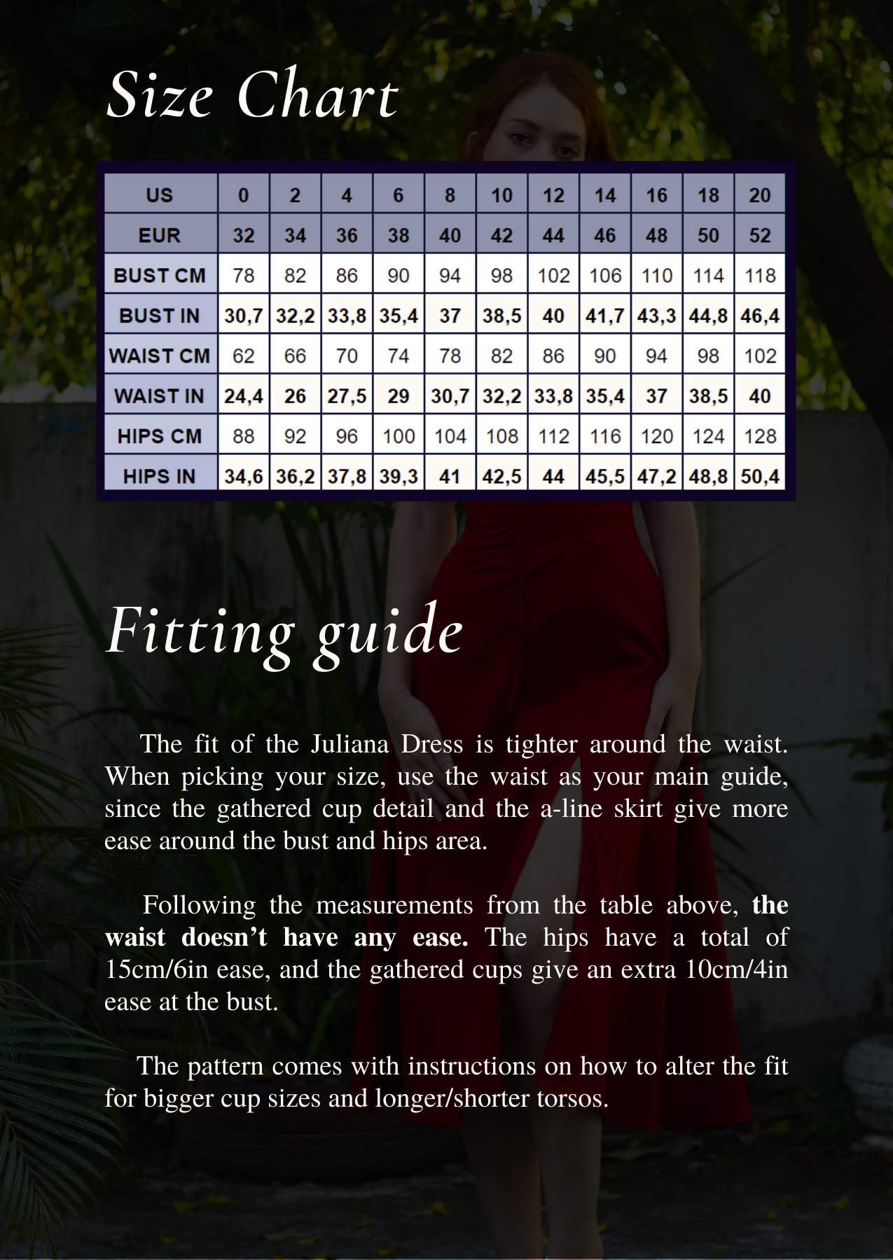 Juliana Corset Dress PDF Sewing Pattern